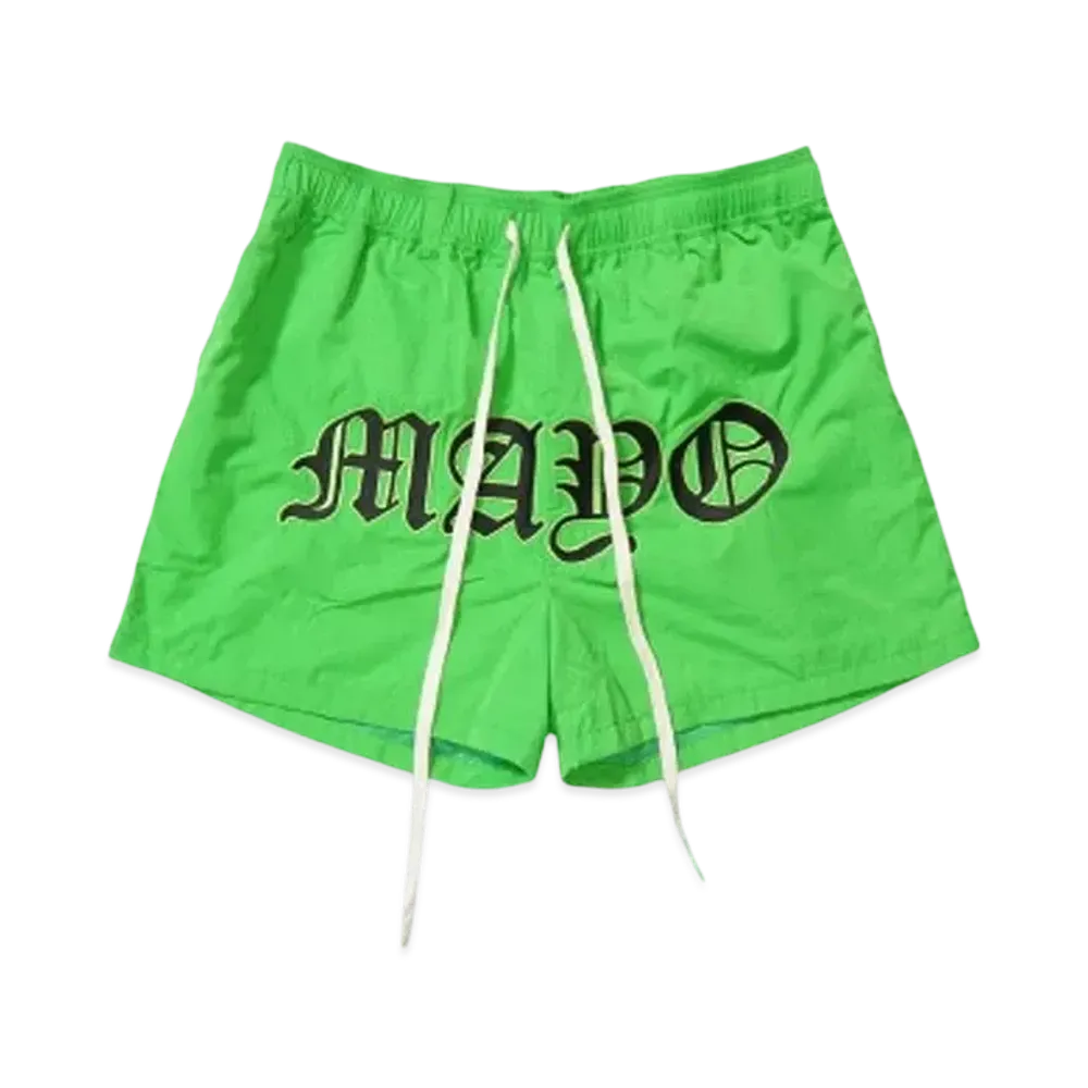 MAYO MAYO CENTER LOGO EMBROIDERY SWIM SHORTS "RIGHT GREEN"