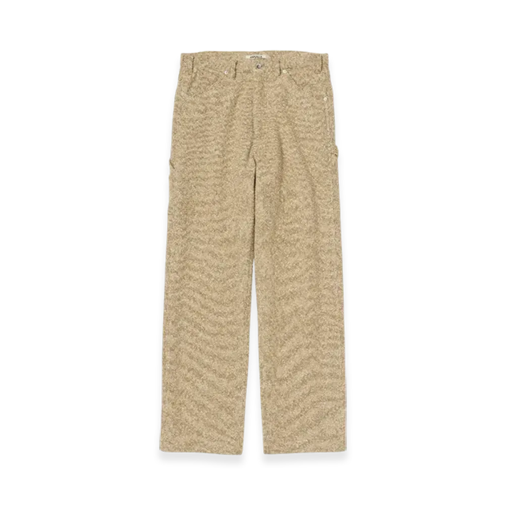 AURALEE Homespun Tweed Pants "Camel Beige"