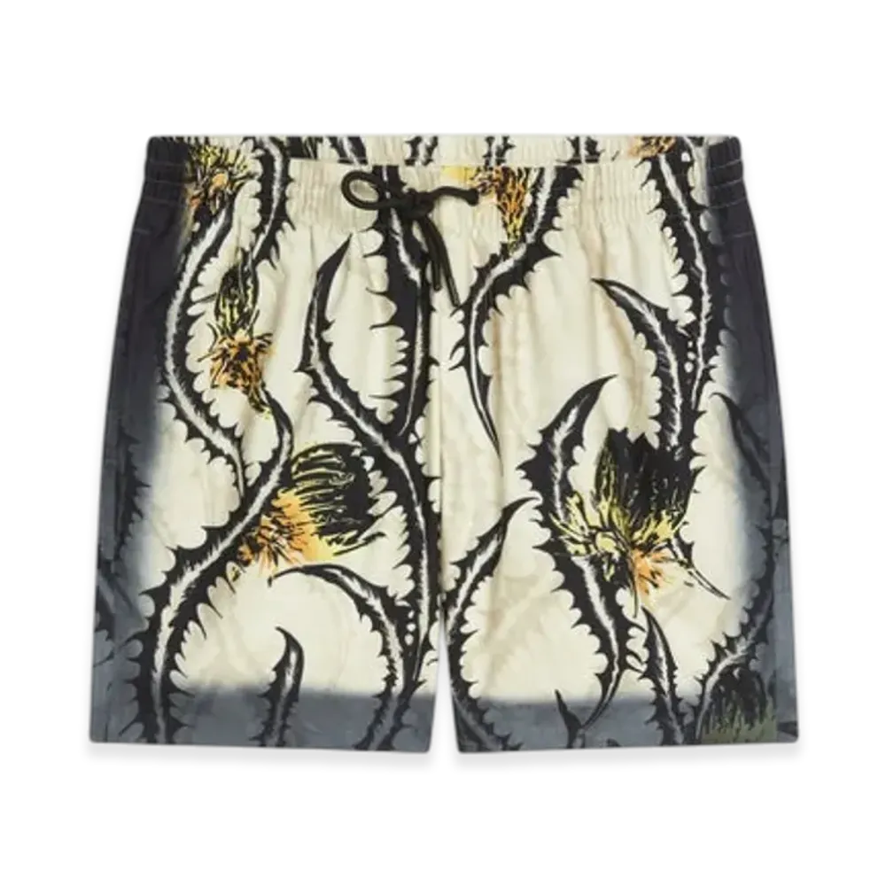 DRIES VAN NOTEN Printed Swim Shorts "Pale Yellow"