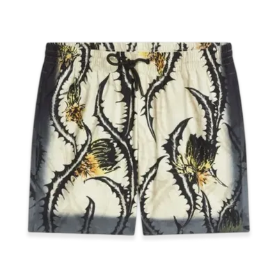DRIES VAN NOTEN Printed Swim Shorts "Pale Yellow"