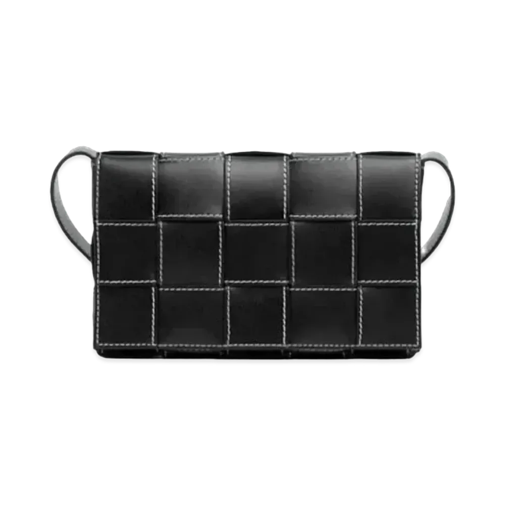 Bottega Veneta Cassette Crossbody Bag "Black/Natural"