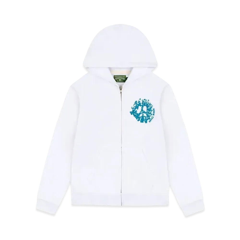 DENIM TEARS Denim University Zip Hoodie "White"