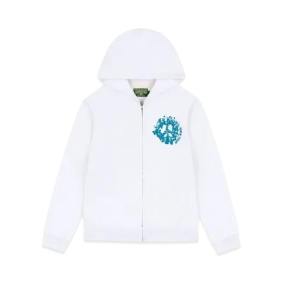 DENIM TEARS Denim University Zip Hoodie "White"