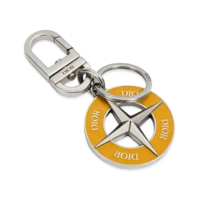 Dior x Stone Island Key Holder Brass and Enamel "Yellow"