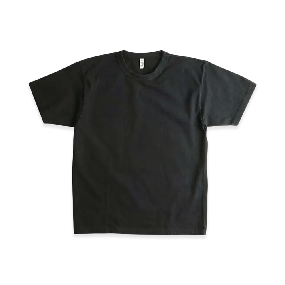 Los Angeles Apparel 8.5OZ Short Sleeve Binding Garment Dyed T-Shirt "Black"