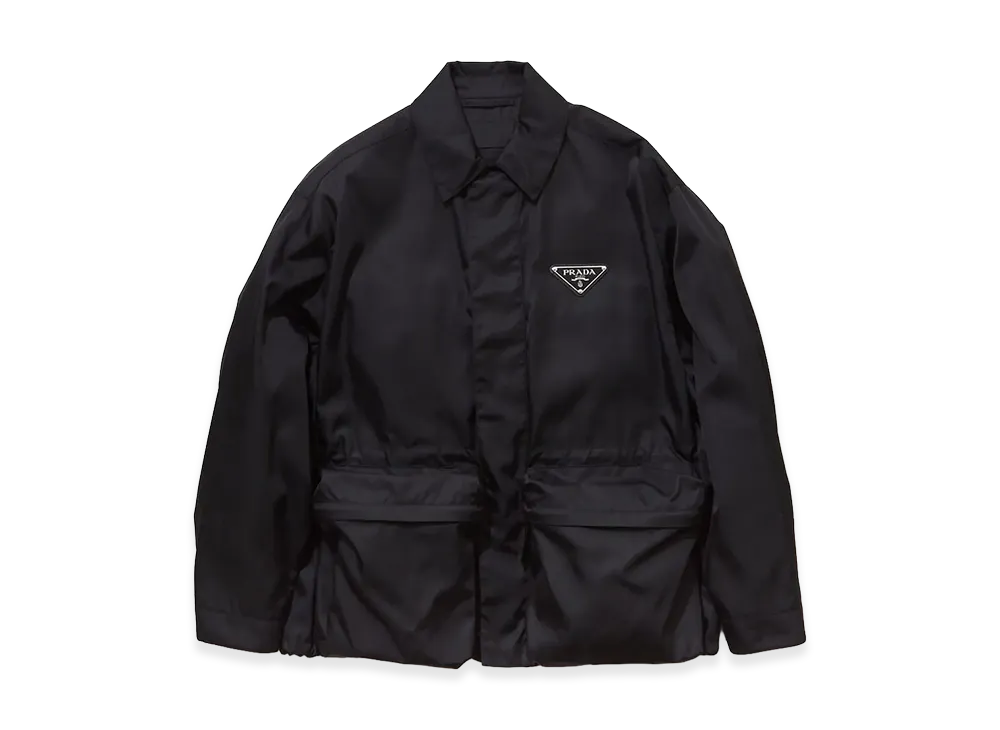 PRADA Re-Nylon Triangle Plate Blouson "Black"