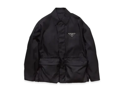 PRADA Re-Nylon Triangle Plate Blouson "Black"