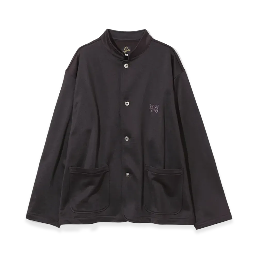 NEEDLES Stand Collar Jacket C/PE Bright Jersey "Dark Purple"
