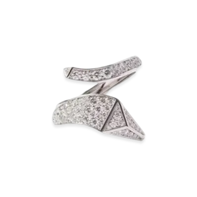 PRADA Eternal Gold Snake Mini Ring in White Gold and Diamonds