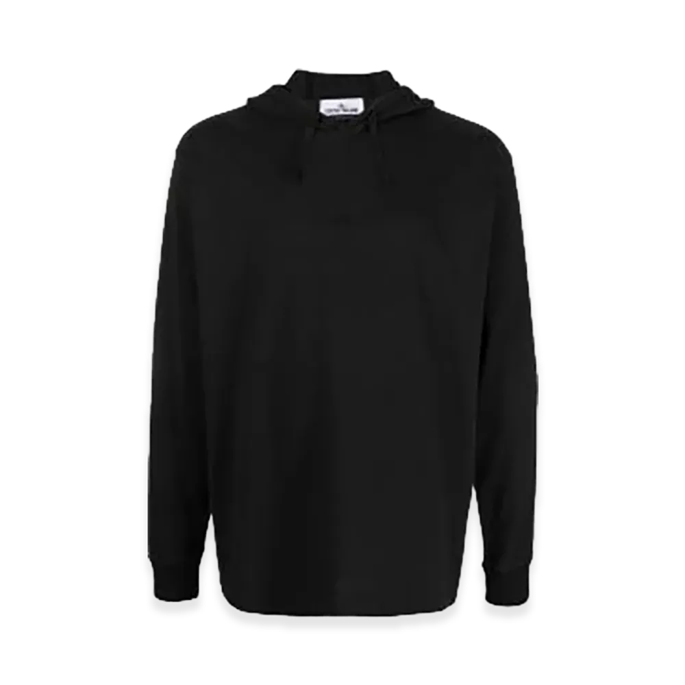 Stone Island Hooded Chest Long T-Shirt "Black"