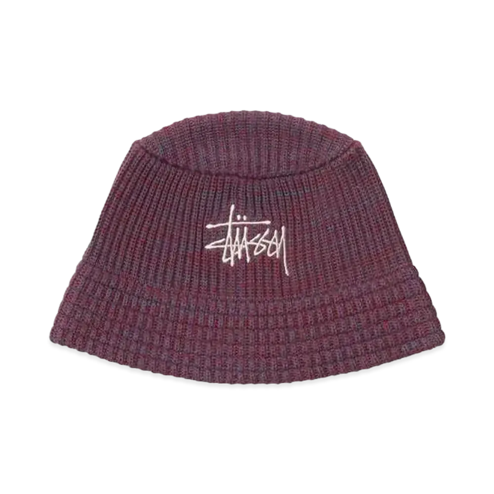 Stussy MIXED YARN KNIT BUCKET HAT "Navy"