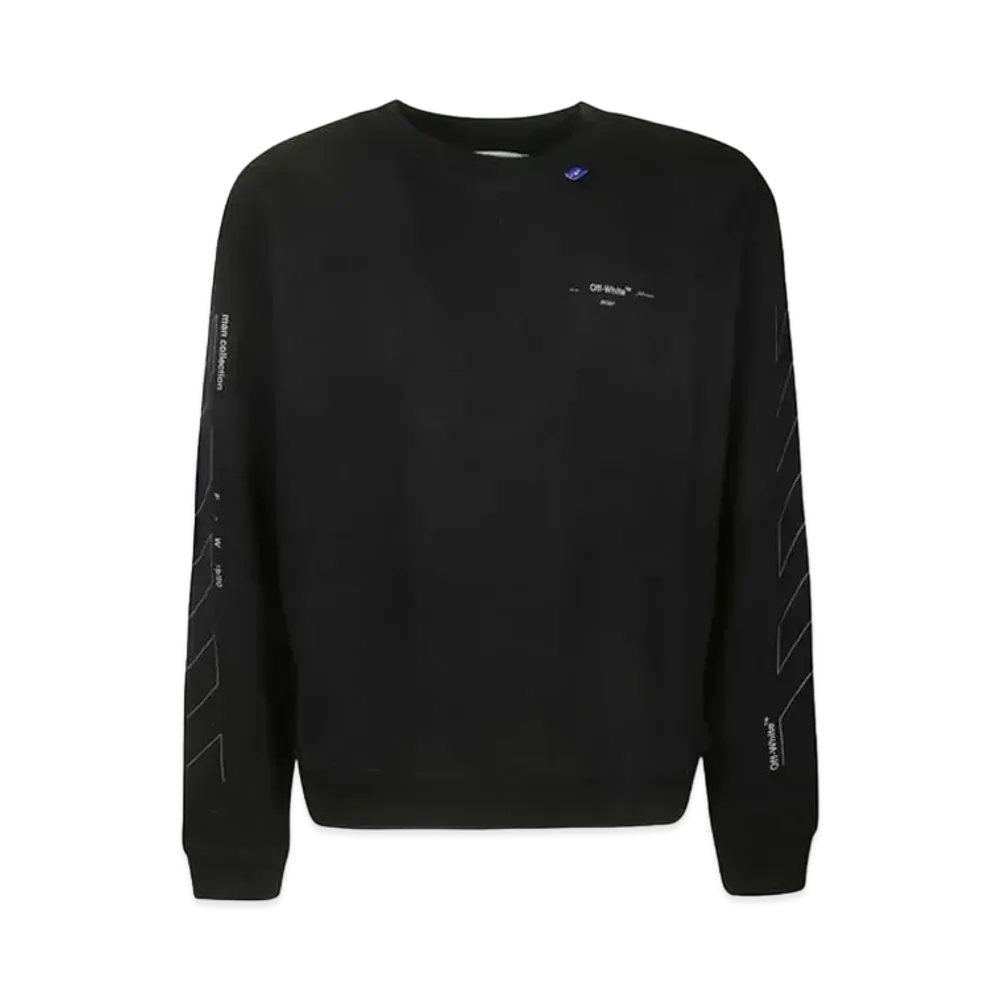 OFF-WHITE Unfinished Diag Sweatshirt "Black"