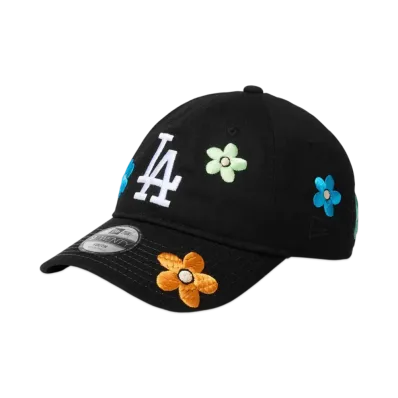 NEW ERA Youth 9Twenty MLB Flower Embroidery Los Angeles Dodgers "Black"