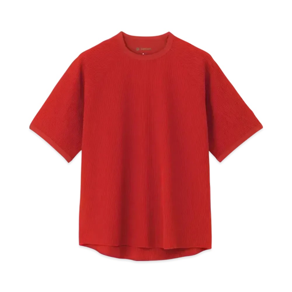 Goldwin Waffle Light T-shirt (Unisex) "Lava Red"