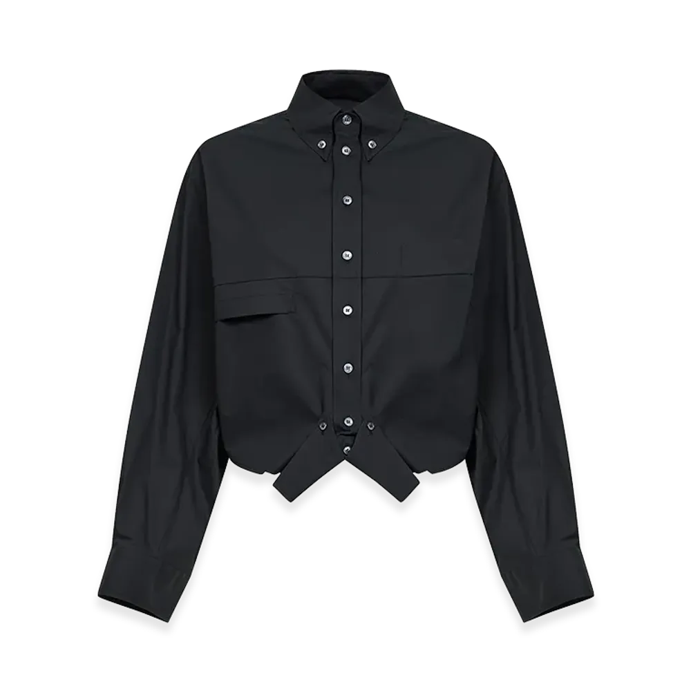 MM6 Maison Margiela Women's Long-Sleeved Shirt "Black"