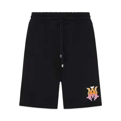 AMIRI Cotton Shorts With Front Logo "Black"
