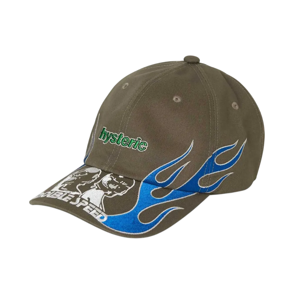 HYSTERIC GLAMOUR Double Speed Embroidery Cap "Charcoal Gray"