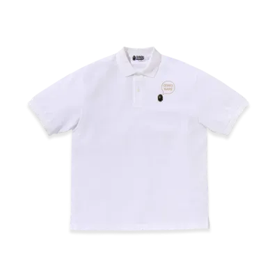 A BATHING APE x Dover Street Market Ginza Relaxed Fit Polo Shirt "White"