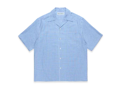 WACKO MARIA x Soktas Gingham Check Open Collar Shirt "Blue"