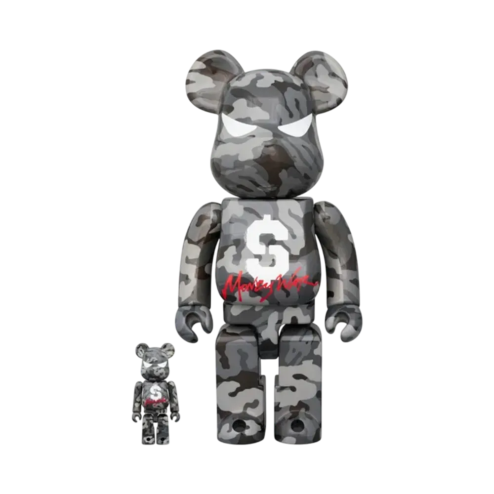 MEDICOM TOY "BEARBRICK" SHOUMETHEMONEYXX 100% & 400%
