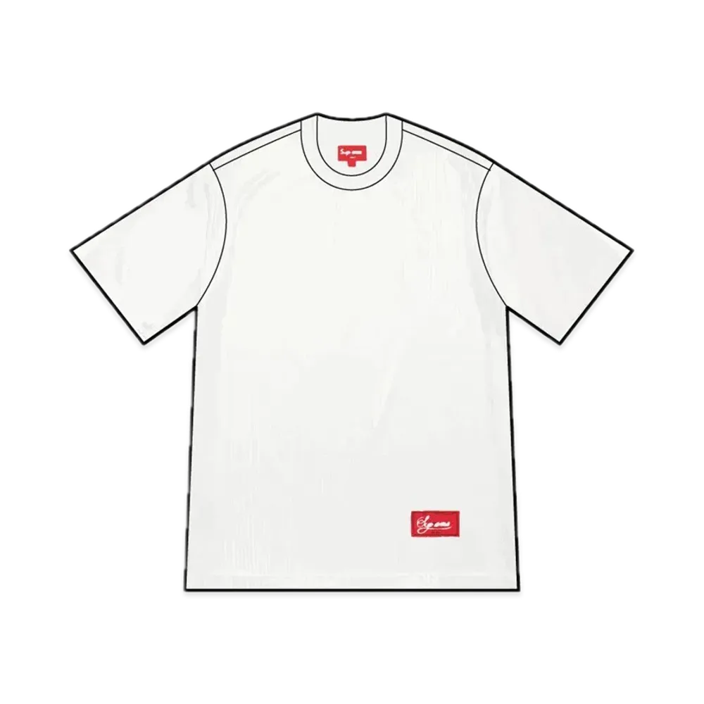 シュプリーム グレイディエント メッシュ ストライプ ジャージー "ホワイト"