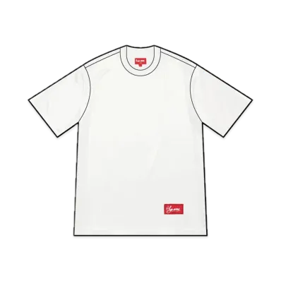 Supreme Gradient Mesh Stripe Jersey "White"