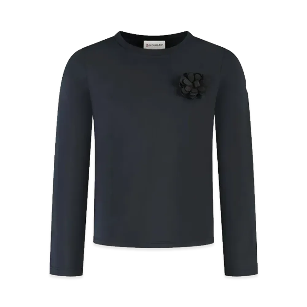 MONCLER Kids Long Sleeve T-Shirts "Black"