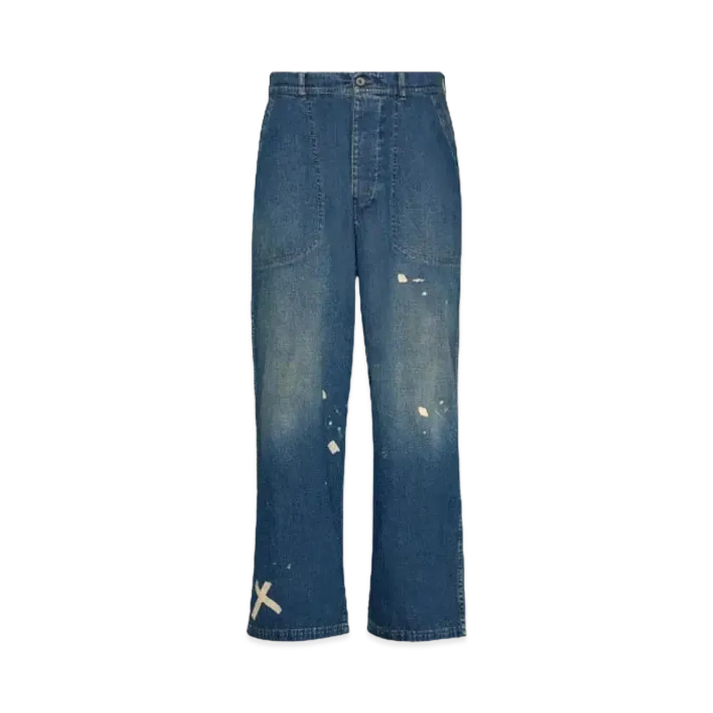 Maison Margiela Distressed Jeans "Greencast Indigo"