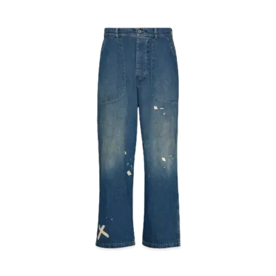 Maison Margiela Distressed Jeans "Greencast Indigo"