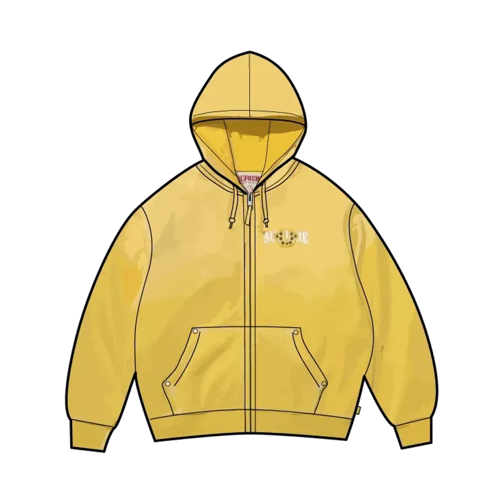 Supreme x True Religion Zip Up Hooded Sweatshirt "Yellow"