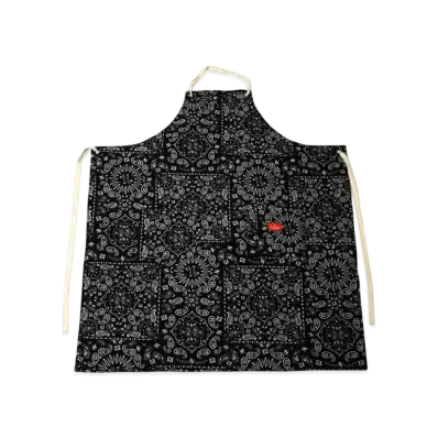 COOKMAN Long Apron Paisely "Black/Paisley"
