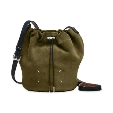 Maison Margiela Drawstring Crossbody Bucket "Khaki/Black"