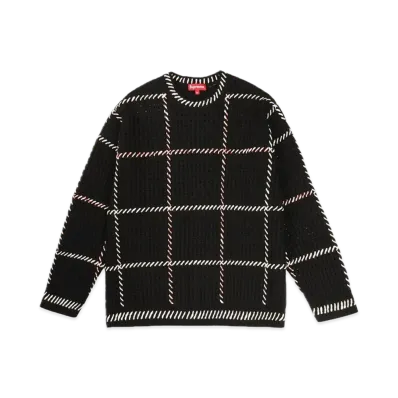 Supreme Quilt Stitch Sweater "Black"