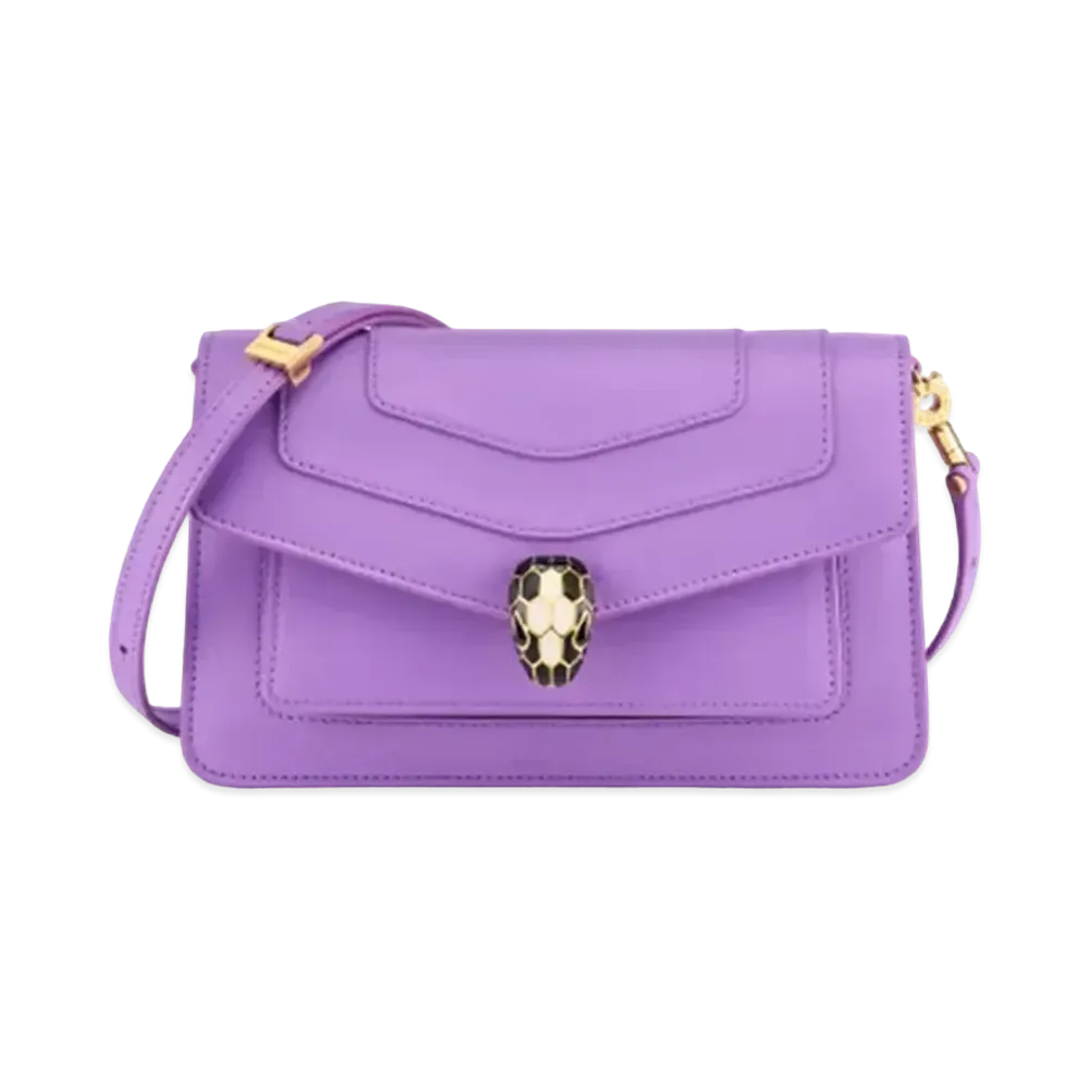 BVLGARI Serpenti Forever East-West Shoulder Bag "Sheer Amethyst Lilac"
