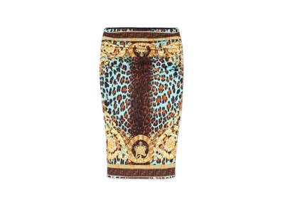 FENDI x Versace Fendace Wild Baroque Ruched Midi Skirt