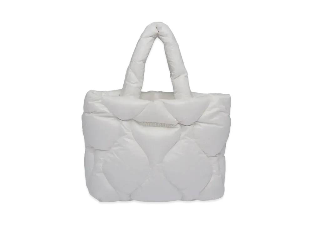 MIU MIU Padd Nylon Tote Bag "White"