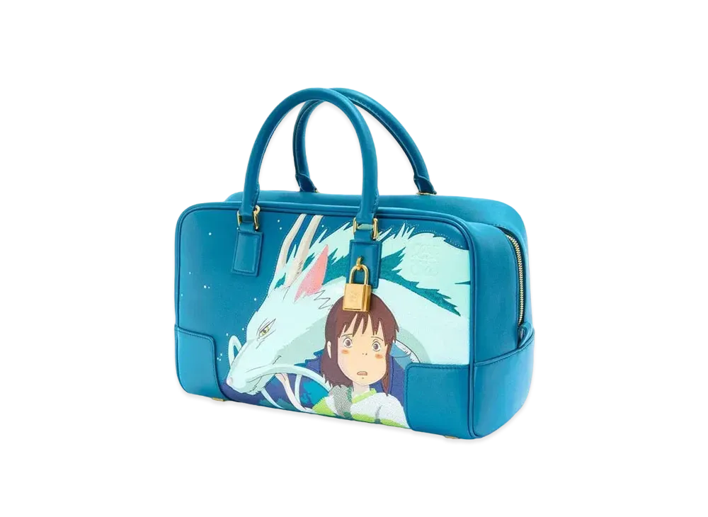 LOEWE x Spirited Away Chihiro Amazona 28 Bag In Nappa Calfskin "Lagoon Blue"