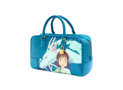 LOEWE x Spirited Away Chihiro Amazona 28 Bag In Nappa Calfskin "Lagoon Blue"