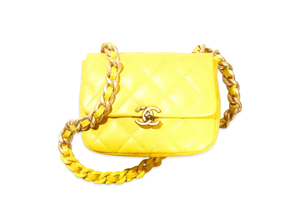 CHANEL Mini Flap Bag Lambskin "Yellow"