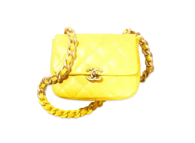 CHANEL Mini Flap Bag Lambskin "Yellow"