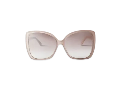 Jimmy Choo Becky Frame Over Size Sunglasses With Swarovski Crystals "Nude"