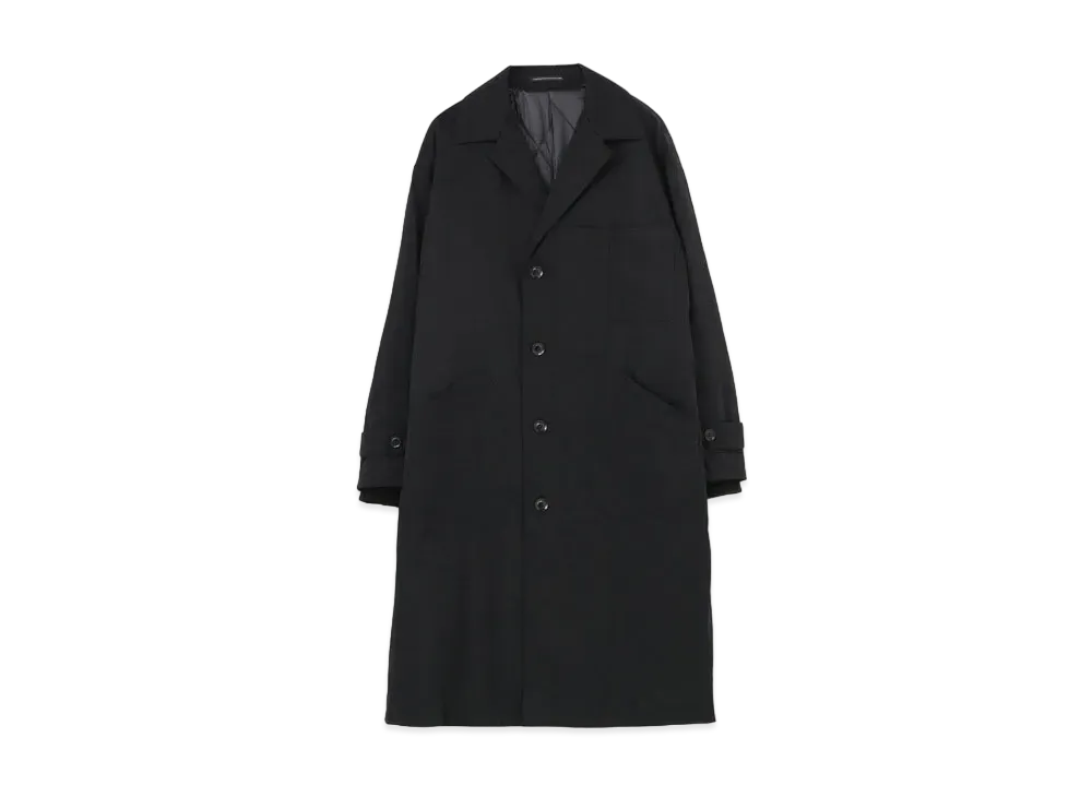 Yohji Yamamoto Y's NYLON CHINO CLOTH LONG COAT "Black"