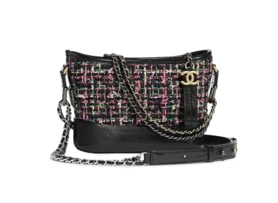 CHANEL Gabriel De Chanel Small Hobo Bag Tweed & Calfskin "Pink/Navy Blue"