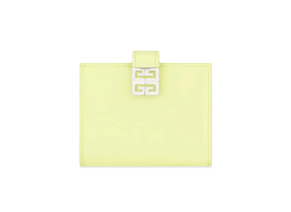 GIVENCHY Small 4G Wallet in Box Leather "Acid Yellow"