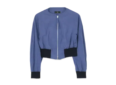 Yohji Yamamoto Y's COTTON TYPEWRITER CLOTH SHORT BLOUSON "Blue"