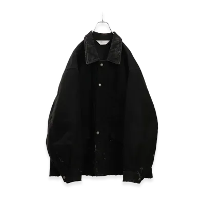 ANCELLM Moleskin Work Jacket "Black"