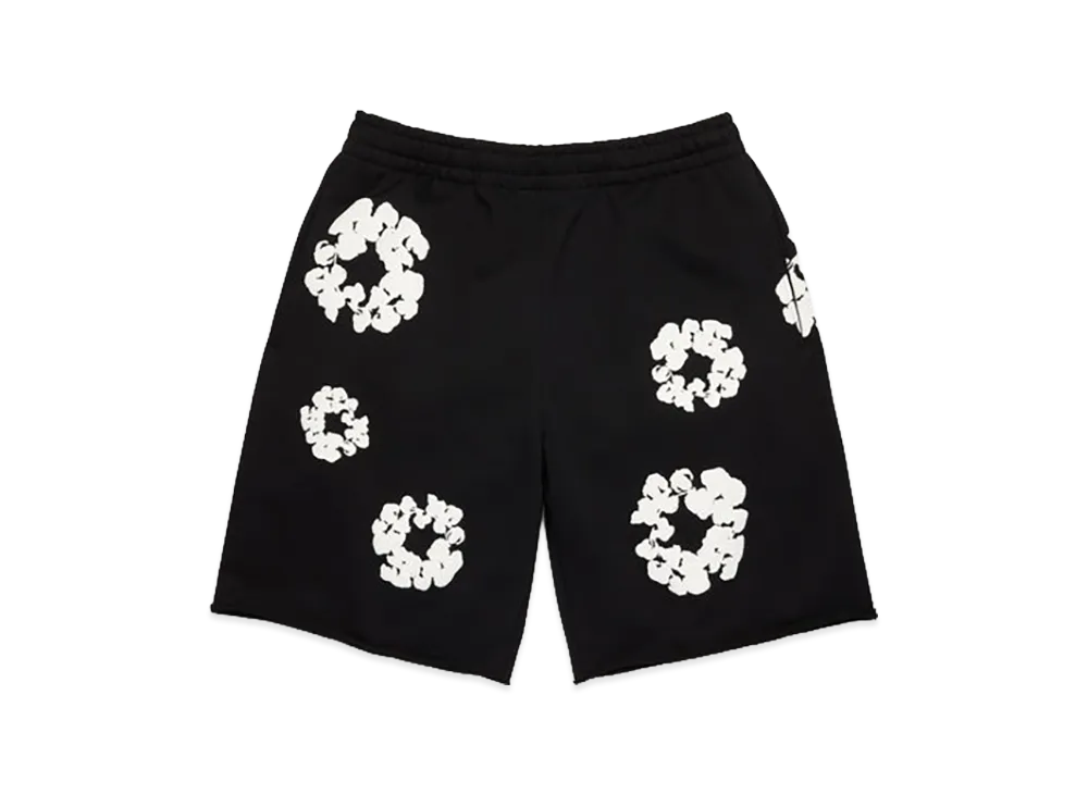 DENIM TEARS Cotton Wreath Sweatshorts "Black"