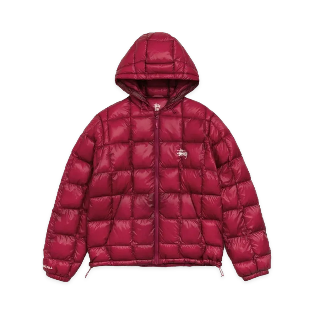 Stussy Midweight Hooded Puffer "Fuchsia"