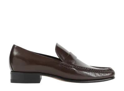 PHOEBE PHILO Calf Leather Loafers "Chocolate"