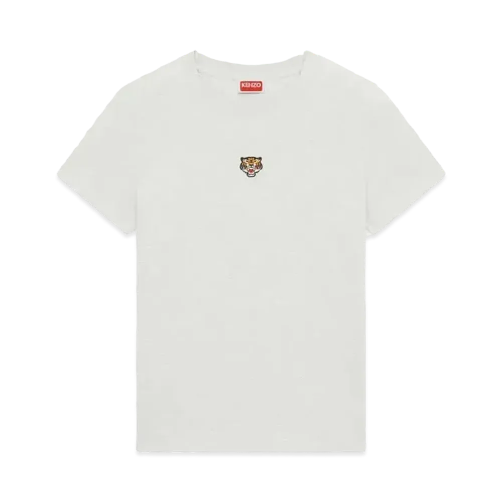 KENZO 'LUCKY TIGER CREST' Embroidered Classic T-shirt "Pale Grey"